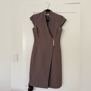 Calvin Klein brown work sheath dress